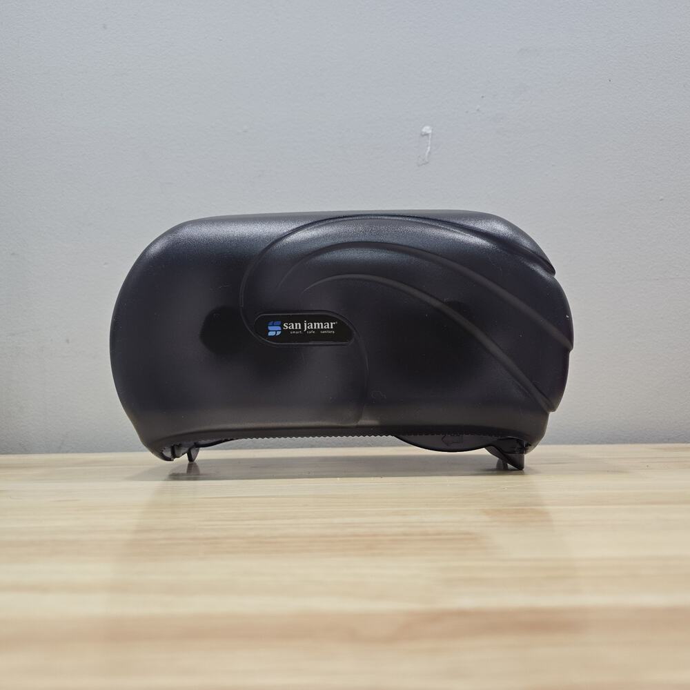 San Jamar - SJMR4000TBK R4000TBK Twin 9" Jumbo Tissue Dispenser, Black Pearl